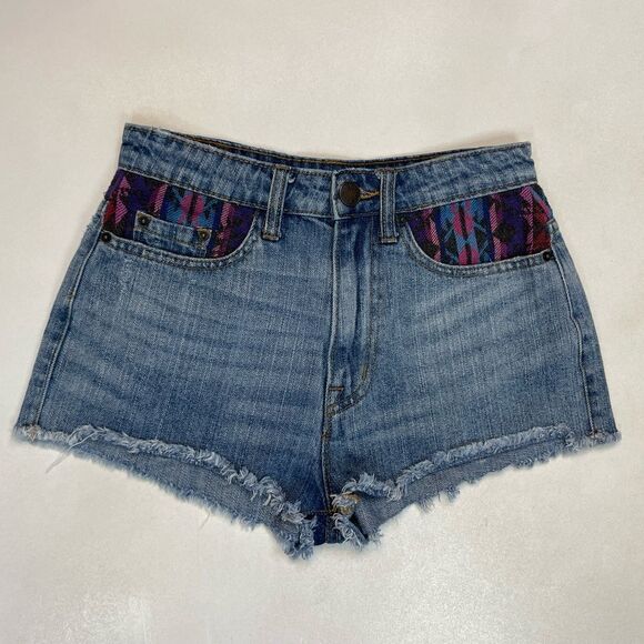 Urban Outfitters BDG High Rise Dree Cheeky Cut Off Denim Jean Shorts Women 25 - Picture 3 of 6